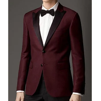 Two Piece Burgundy Men Suits Peaked Lapel Two Button Groom Tuxedos New Fashion Male Suit Jacket Pants
Two Piece Burgundy Men Suits Peaked Lapel Two Button Groom Tuxedos New Fashion Male Suit Jacket Pants