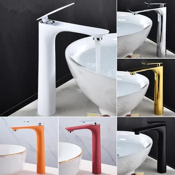 Basin Faucets Hot&Cold Tall Sink Mixer Bathroom Basin Tap Brass Gold/Chrome/White/Red/Black Bathroom Faucet Crane Sink Tap
Basin Faucets Hot&Cold Tall Sink Mixer Bathroom Basin Tap Brass Gold/Chrome/White/Red/Black Bathroom Faucet Crane Sink Tap