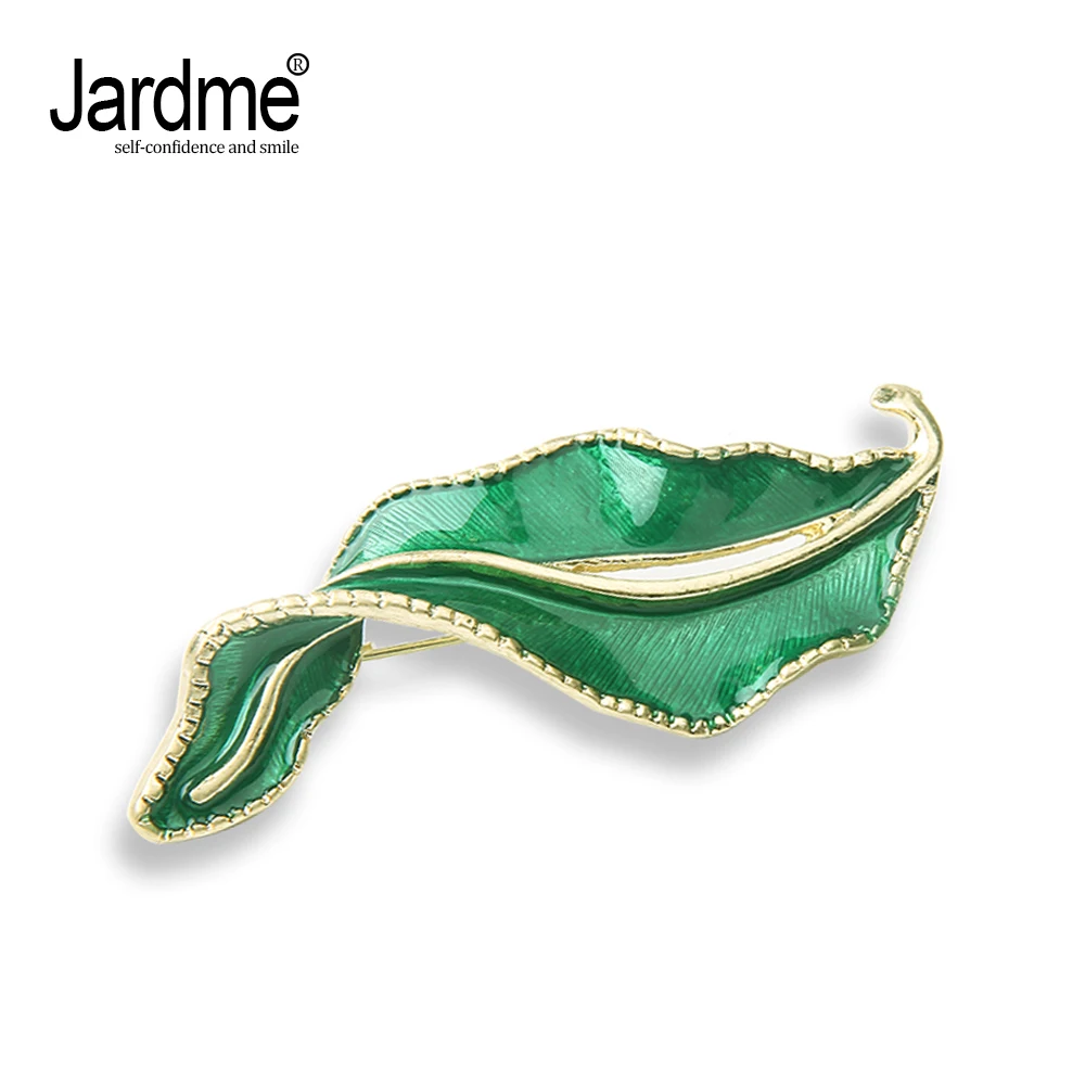 Jardme Vintage Summer Banana leaf Plant Brooches for Women Enamel Badges Corsage Hijab Pin Collar Clip Apparel Accessories | Украшения и