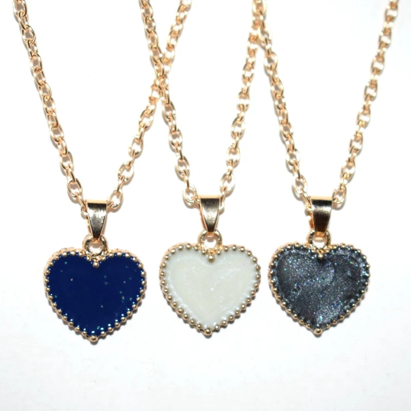 2019 New Color White Grey Glitter Heart Pendant Necklace Elegant Personalized Wedding Exquisite Jewelry Gifts For Women
2019 New Color White Grey Glitter Heart Pendant Necklace Elegant Personalized Wedding Exquisite Jewelry Gifts For Women