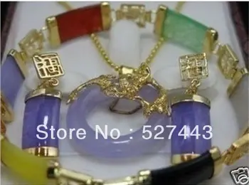 Wholesale free shipping >>Jewelry Purple stone pendant bracelet earring set
Wholesale free shipping >>Jewelry Purple stone pendant bracelet earring set