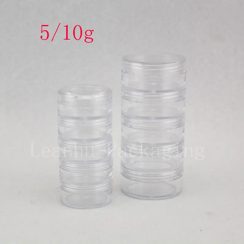 5g 10g Empty Stacked Clear Jar Loose Power Pot Eye Shadow Powder Small Stack Container Nail Art Portable Bottles 5 Layers Jars
5g 10g Empty Stacked Clear Jar Loose Power Pot Eye Shadow Powder Small Stack Container Nail Art Portable Bottles 5 Layers Jars
