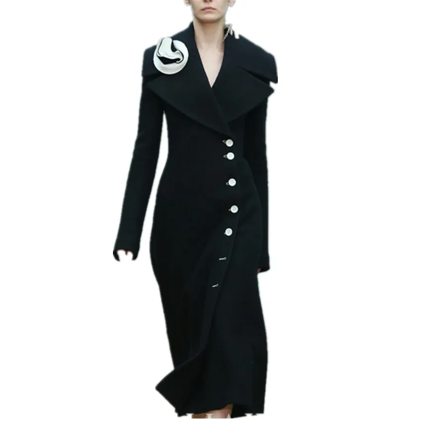Long woolen coat women fashion winter thick turn down collar slim SINGLE BREASTED cashmere coat plus size 2XL
Long woolen coat women fashion winter thick turn down collar slim SINGLE BREASTED cashmere coat plus size 2XL