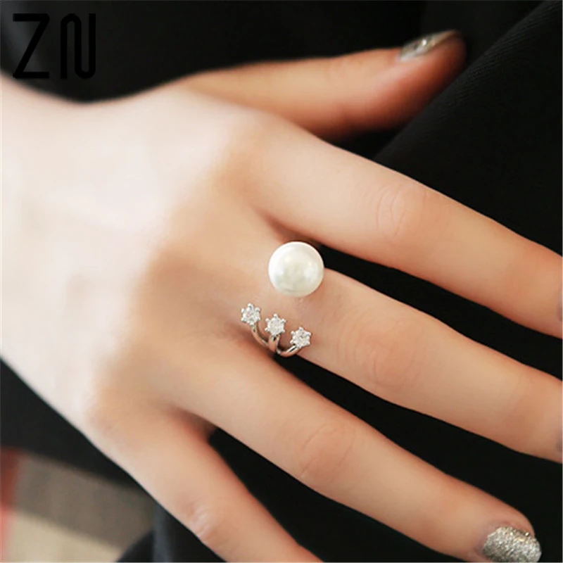 ZN 2019 Fasion Jewellery Adjustable Ring For Women Three Crystal Zircon Pearl Opening Rose Gold Ring Valentine's Day Present
ZN 2019 Fasion Jewellery Adjustable Ring For Women Three Crystal Zircon Pearl Opening Rose Gold Ring Valentine's Day Present