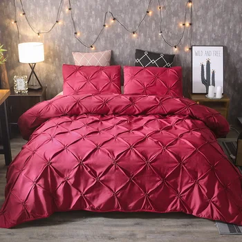 Urijk 2/3pcs Luxury Pinch Pleat Bedding Set For Bedroom Polyester Bed Linen Duvet Cover Pillowcases Queen King Bedclothes 
Urijk 2/3pcs Luxury Pinch Pleat Bedding Set For Bedroom Polyester Bed Linen Duvet Cover Pillowcases Queen King Bedclothes
