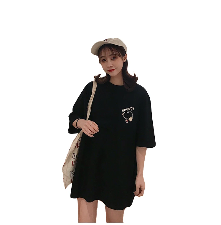 2019 summer new women's wild cute tide Snoopy puppy print loose short-sleeved round neck female T-shirt fashion casual shirt
2019 summer new women's wild cute tide Snoopy puppy print loose short-sleeved round neck female T-shirt fashion casual shirt