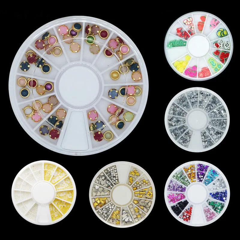 16 styles Mixed Crystal Colorful Rhinestones 3D Nail Art Decoration in Wheel Colorful Studs Round DIY Manicure
16 styles Mixed Crystal Colorful Rhinestones 3D Nail Art Decoration in Wheel Colorful Studs Round DIY Manicure