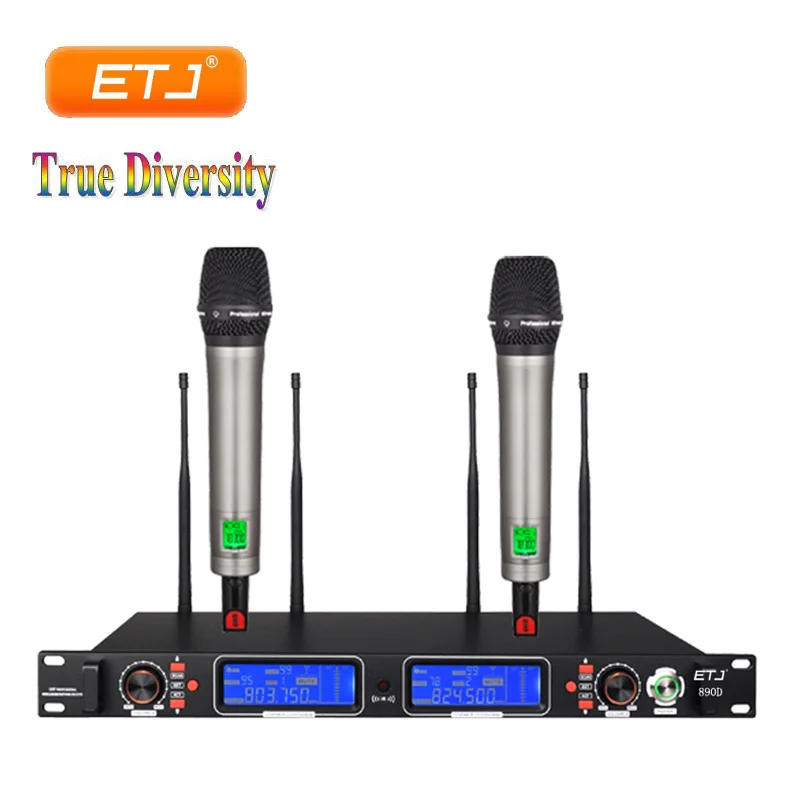 True Diversity Professional UHF Wireless Microphone 2 Transmitter 4 Receiver Stage Performance Microphone 890D
True Diversity Professional UHF Wireless Microphone 2 Transmitter 4 Receiver Stage Performance Microphone 890D
