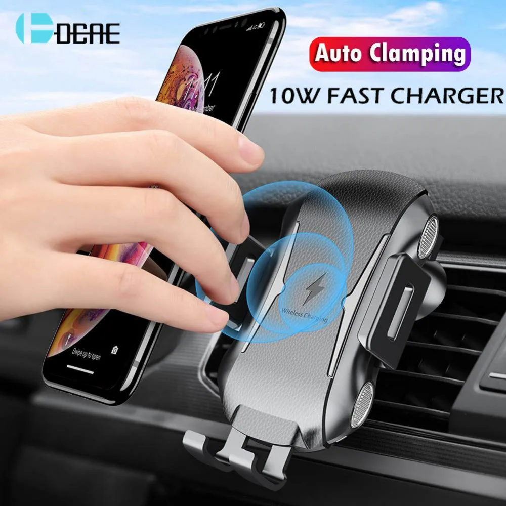 DCAE Qi Wireless Car Charger Automatic Clamping For iPhone XS XR X 8 Samsung S9 Air Vent Phone Holder Fast Charging Mount Stand
DCAE Qi Wireless Car Charger Automatic Clamping For iPhone XS XR X 8 Samsung S9 Air Vent Phone Holder Fast Charging Mount Stand