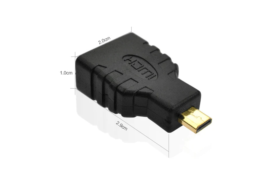 Micro HDMI to HDMI Male to Female HD Gold Extension Adapter Converter Connector Cable for Videoo TV for Xbox 360 HDTV 1080P (2)