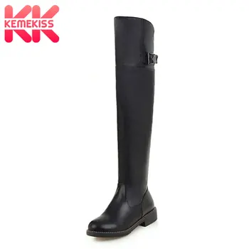 KemeKiss Women Flats Boots Metal Buckle Zipper Shoes Woman Fur Winter Over Knee Boots Fashion Simple Long Boots Size 33-43
KemeKiss Women Flats Boots Metal Buckle Zipper Shoes Woman Fur Winter Over Knee Boots Fashion Simple Long Boots Size 33-43