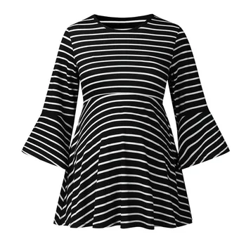 Ladies Pregnant Tops Stripe leaf Half Sleeve Shirt Women Maternity Blouse Pregnancy Shirts Ropa Maternal De Moda
Ladies Pregnant Tops Stripe leaf Half Sleeve Shirt Women Maternity Blouse Pregnancy Shirts Ropa Maternal De Moda