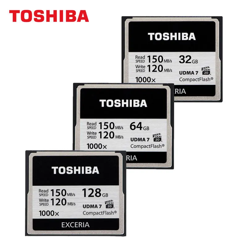

Toshiba Exceria 1000X Compactflash Card 128GB/64GB/32GB CF Card UDMA7 Memory Card Read 150MB/s For Camera Camcorderadn HD Video