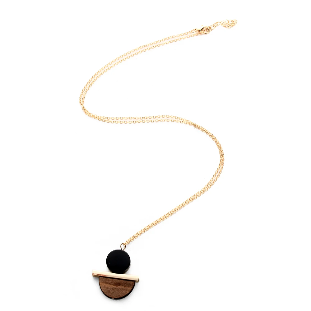 1 шт. новое геометрическое длинное ожерелье из дерева|necklace jewelry|jewelry free shippinglong necklace