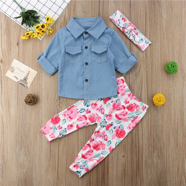 PUDCOCO Toddler Kids Baby Girls Denim Long sleeve Top Long Pants Outfits Set Clothes USA Support wholesale
PUDCOCO Toddler Kids Baby Girls Denim Long sleeve Top Long Pants Outfits Set Clothes USA Support wholesale