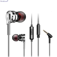 WishLotus Original HIFI Stereo Headset Heavy Bass Earphone In-Ear Noise Reduction earphone with Microphone for Smart Phone(China)