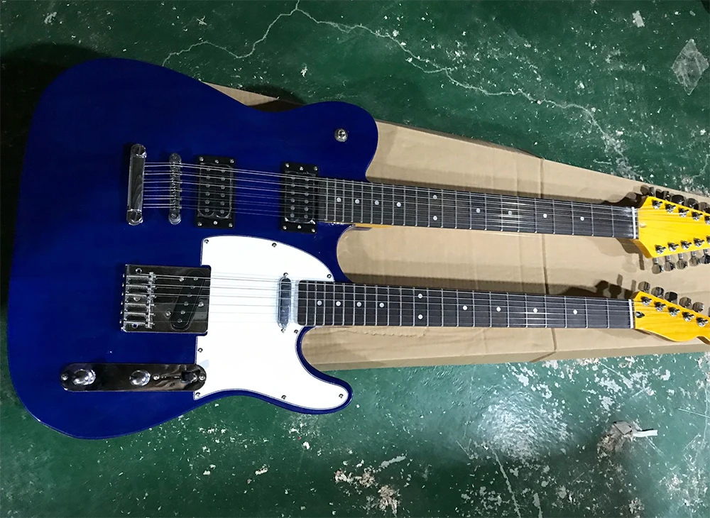 Yellow Double Neck 12 Strings+6 Strings Electric Guitar with White Pickguard,Rosewood Fretboard,offer customized services
Yellow Double Neck 12 Strings+6 Strings Electric Guitar with White Pickguard,Rosewood Fretboard,offer customized services