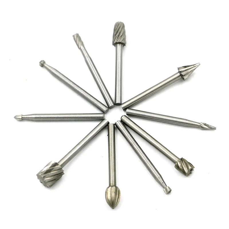 10pcs HSS Dremel Routing Wood Rotary Milling Rotary File Cutter Woodworking Carved Tools Accessories PAK55
10pcs HSS Dremel Routing Wood Rotary Milling Rotary File Cutter Woodworking Carved Tools Accessories PAK55