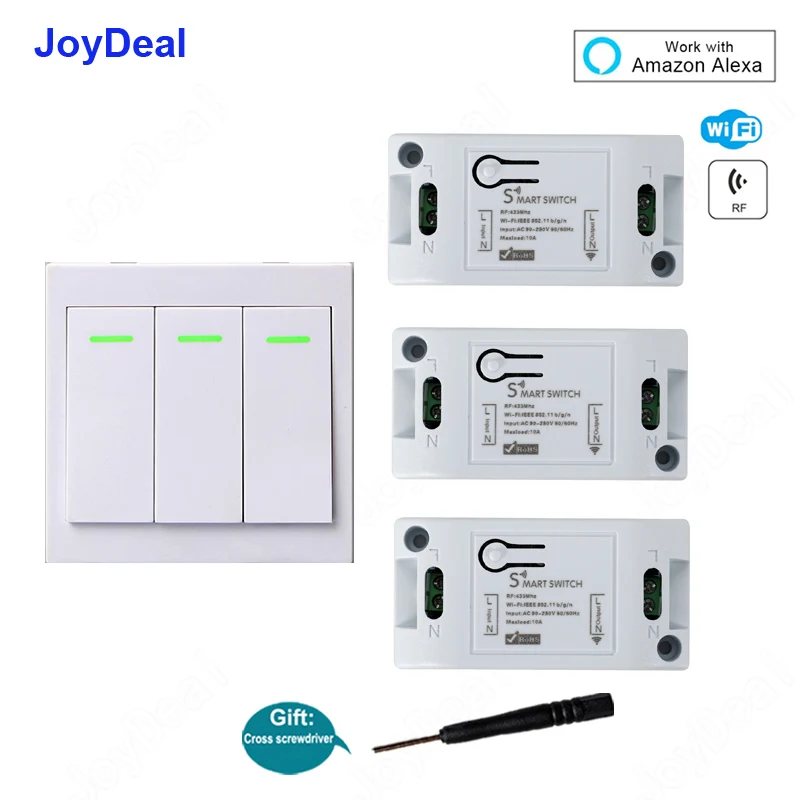 Basic Smart Wifi Switch for Alexa Google Home Timer 10A/2200W 433 Mhz Wireless RF Remote Control Switch Smart Automation Module
Basic Smart Wifi Switch for Alexa Google Home Timer 10A/2200W 433 Mhz Wireless RF Remote Control Switch Smart Automation Module