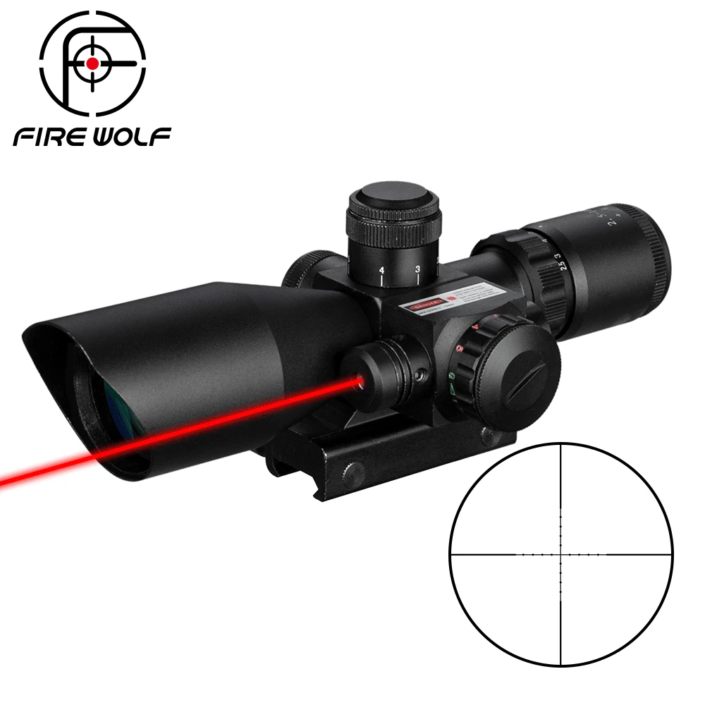 2.5-10X40 Riflescope Illuminated Tactical Riflescope with Red Laser Scope Hunting Scope
2.5-10X40 Riflescope Illuminated Tactical Riflescope with Red Laser Scope Hunting Scope