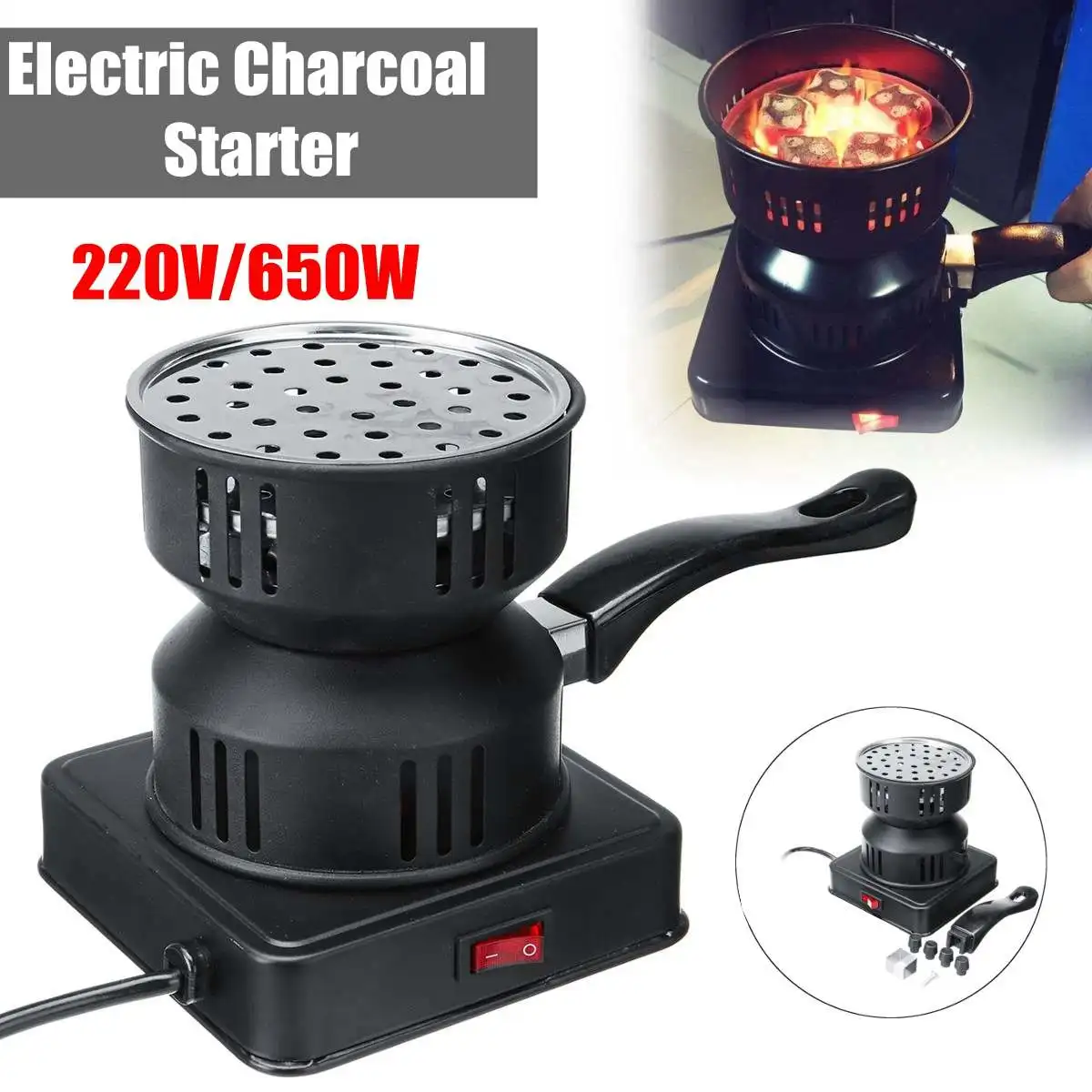 220v 50HZ 1000W Arabian Shisha Charcoal Burner Heater Stove Electric Camping Cooking Stove
220v 50HZ 1000W Arabian Shisha Charcoal Burner Heater Stove Electric Camping Cooking Stove