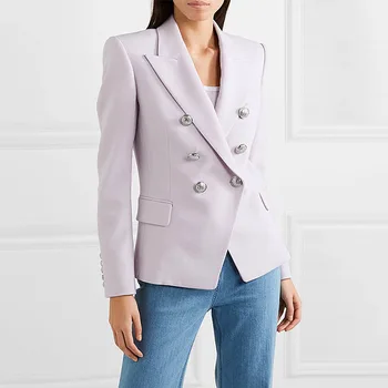 New America women classic double breasted suit of high grade fabrics lion button cultivate morality suit small jacket
New America women classic double breasted suit of high grade fabrics lion button cultivate morality suit small jacket