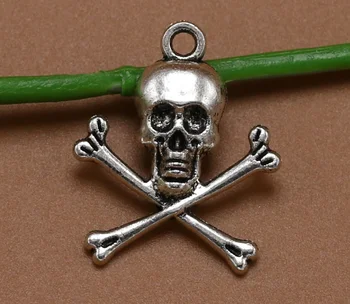 100pcs Exquisite skull bone charm pendants 23*19mm Antique silver Children's gift craft Jewelry earring bracelet necklace anklet
100pcs Exquisite skull bone charm pendants 23*19mm Antique silver Children's gift craft Jewelry earring bracelet necklace anklet