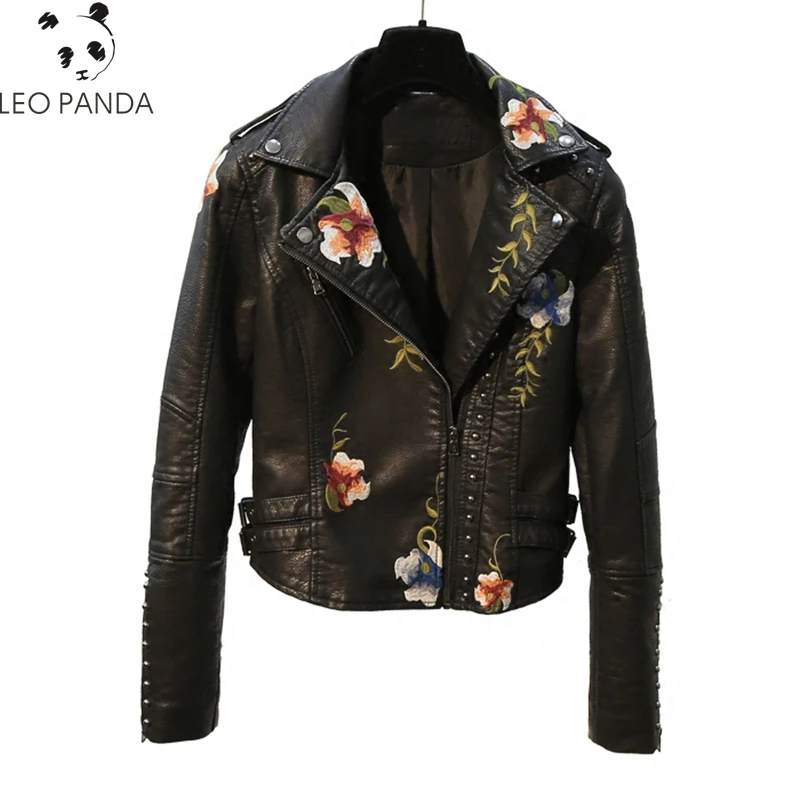 2019 Spring Autumn New Woman PU Coat Fashion Embroidery Rivet Long Sleeves Short Leather Coat Moto & Biker Jacket Female
2019 Spring Autumn New Woman PU Coat Fashion Embroidery Rivet Long Sleeves Short Leather Coat Moto & Biker Jacket Female