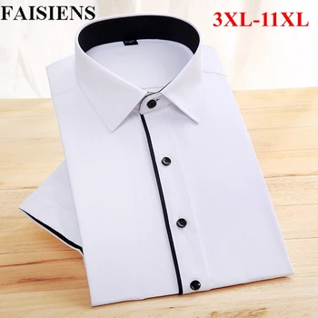 FAISIENS 8XL 9XL 10XL 11XL Summer Mens Dress Shirts Turn Down Collar Short Sleeved White Pink Panelled Color Business Men Shirt
FAISIENS 8XL 9XL 10XL 11XL Summer Mens Dress Shirts Turn Down Collar Short Sleeved White Pink Panelled Color Business Men Shirt