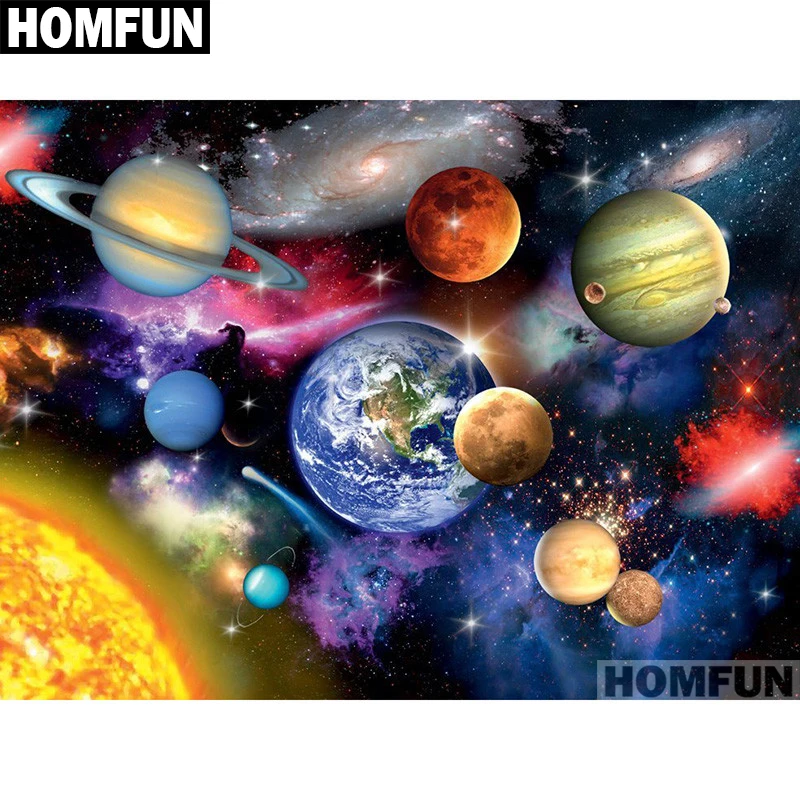 HOMFUN Full Square/Round Drill 5D DIY Diamond Painting "Space planet" 3D Embroidery Cross Stitch 5D Home Decor A01049
HOMFUN Full Square/Round Drill 5D DIY Diamond Painting "Space planet" 3D Embroidery Cross Stitch 5D Home Decor A01049