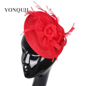 NEW ARRIVAL 15colors red imitation sinamay fascinator hats feather wedding headwear occasion Church hat bridal hair accessories
NEW ARRIVAL 15colors red imitation sinamay fascinator hats feather wedding headwear occasion Church hat bridal hair accessories