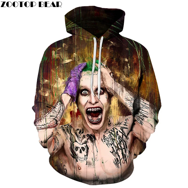 Joker Pirnted Hoodies Scuicide Squad Mens Sweatshirts Unisex Pullover Movie Funny Cool Tracksuits Male Boy Hoodies Brand Outwear
Joker Pirnted Hoodies Scuicide Squad Mens Sweatshirts Unisex Pullover Movie Funny Cool Tracksuits Male Boy Hoodies Brand Outwear