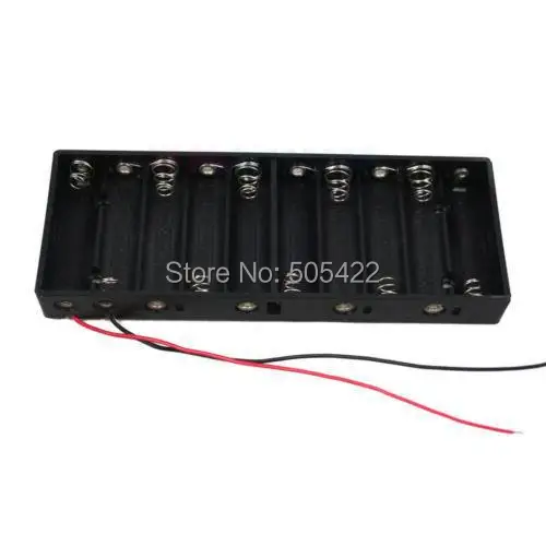 DHL доставка батарея держатель 10 Размер AA R6 сотовый Чехол 15V DC блок питания с