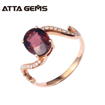 Natural Red Tourmaline Real 18K Rose Gold Women Wedding Engagement Diamond Ring Natural Tourmaline Top Quality Ring
Natural Red Tourmaline Real 18K Rose Gold Women Wedding Engagement Diamond Ring Natural Tourmaline Top Quality Ring