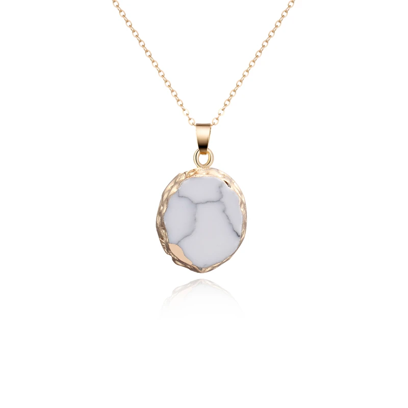 1PC New Geometric Round Natural Stone Pendant Necklaces Women Simulated Gemstone Chains Necklace for Female Link Chain N232
1PC New Geometric Round Natural Stone Pendant Necklaces Women Simulated Gemstone Chains Necklace for Female Link Chain N232