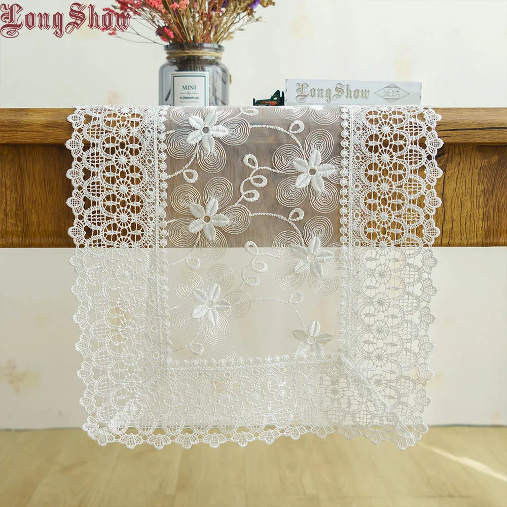 Newest 100% Polyester Embroidered White Transparent Mesh Fabric Floral Embroidered Table Runner
Newest 100% Polyester Embroidered White Transparent Mesh Fabric Floral Embroidered Table Runner