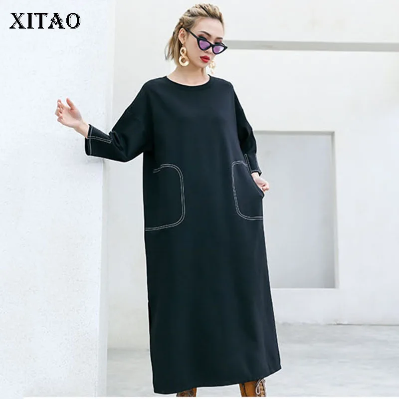 XITAO Split Long Plus Size Dress Women Korea Fashion O Neck False Pocket 2019 Autumn Patchwork Elegant Pullover Dress ZLL2920
XITAO Split Long Plus Size Dress Women Korea Fashion O Neck False Pocket 2019 Autumn Patchwork Elegant Pullover Dress ZLL2920