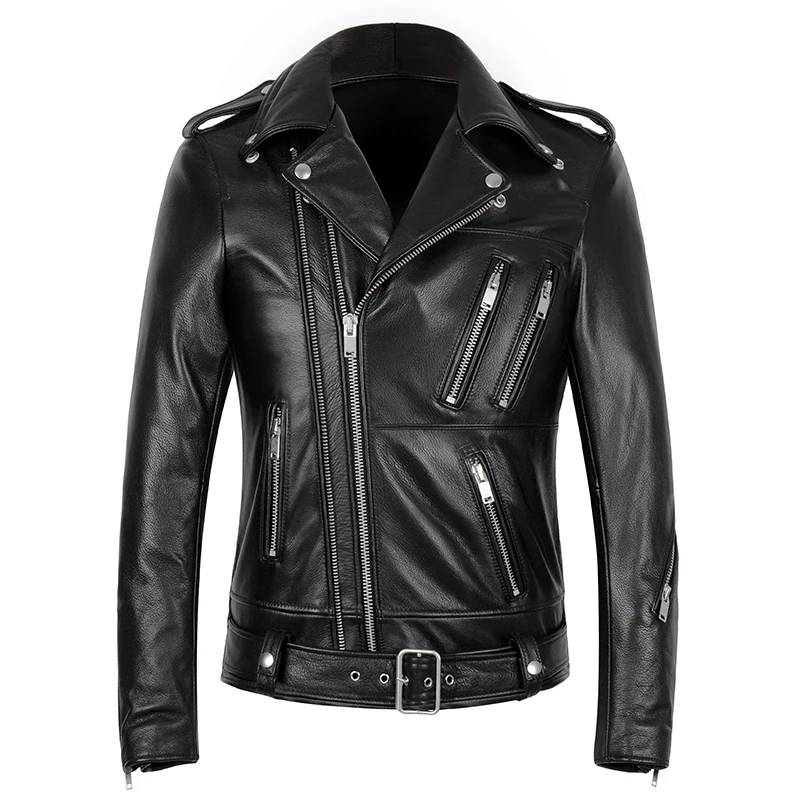 2019 Black Men Double Zipper Motorcycle Leather Jacket Plus Size XXXXL Genuine Cowhide Spring Slim Fit Biker Coat FREE SHIPPING
2019 Black Men Double Zipper Motorcycle Leather Jacket Plus Size XXXXL Genuine Cowhide Spring Slim Fit Biker Coat FREE SHIPPING