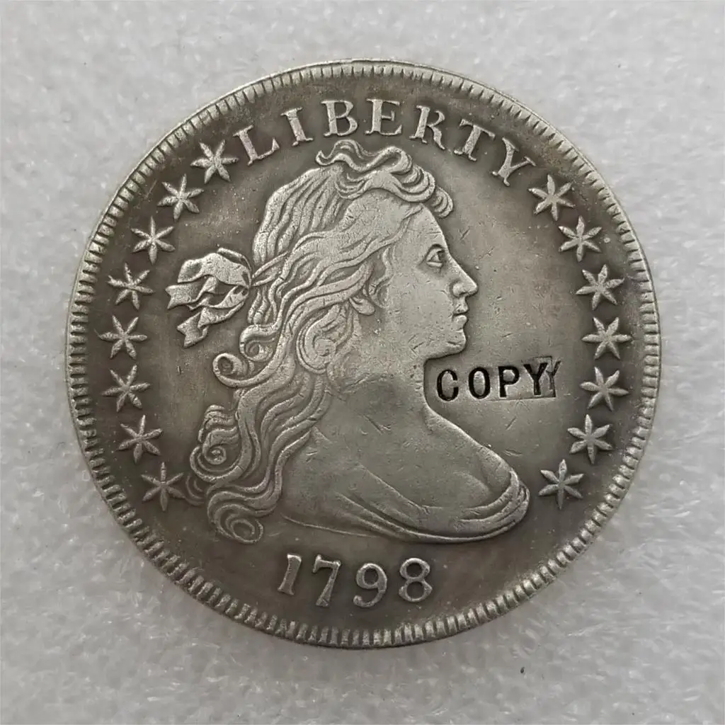 USA 1798 Draped Bust Dollar Copy Coin commemorative coins-replica coins medal coins collectibles
USA 1798 Draped Bust Dollar Copy Coin commemorative coins-replica coins medal coins collectibles