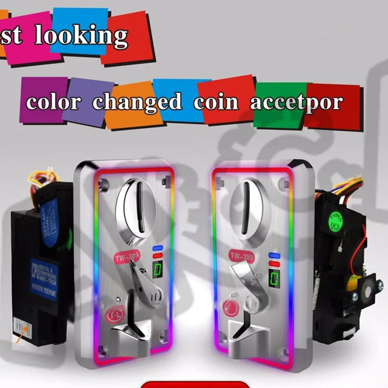 LED front panel Electronic Coin Acceptor CPU Comparison Multi Coin Selector Mechanism Arcade Led panel Coin mech
LED front panel Electronic Coin Acceptor CPU Comparison Multi Coin Selector Mechanism Arcade Led panel Coin mech