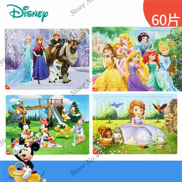Детский пазл Disney из мультфильма 60 шт. От 1 до 6 лет с узором детские игрушки для