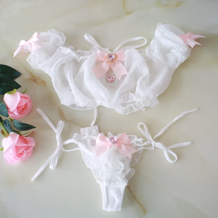 Handmade White Dots Transparent Short Shirt & Panties Set Bubble One Shoulder Heart Button Sexy Cute Exotic Appreal
Handmade White Dots Transparent Short Shirt & Panties Set Bubble One Shoulder Heart Button Sexy Cute Exotic Appreal
