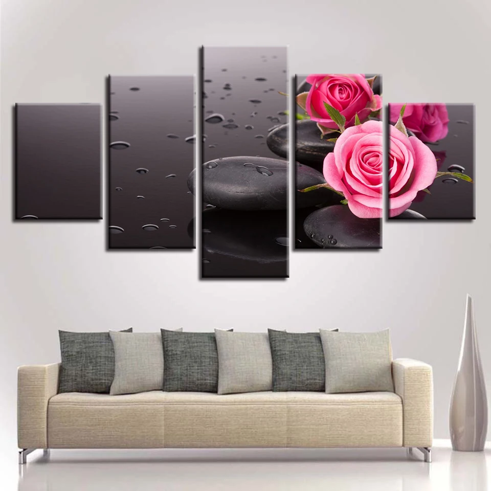 Frame Wall Art Home Decoration Modern 5 Panel Pink Rose Flowers Living Room Canvas HD Print Painting Modular Pictures Poster
Frame Wall Art Home Decoration Modern 5 Panel Pink Rose Flowers Living Room Canvas HD Print Painting Modular Pictures Poster