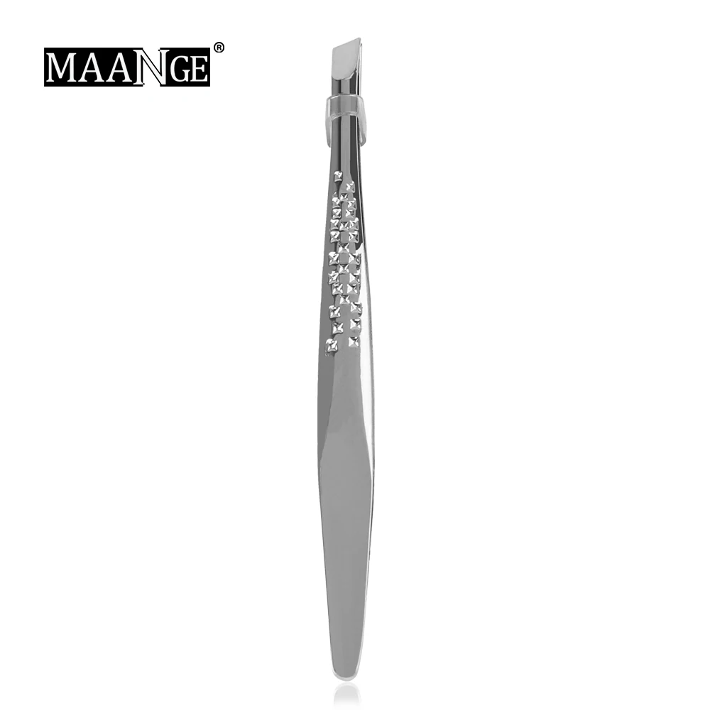 

MAANGE 1Pcs Eyebrow Tweezers Stainless Steel Face Hair Removal Eye Brow Trimmer Eyelash Clip Cosmetic Beauty Makeup Tool