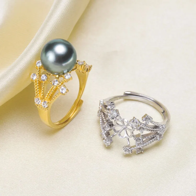 2 Color 925 Sterling Silver Pearl Ring Trendy Finger Ring Adjustable Ring Findings Jewelry Parts Fittings Accessories, 3pcs/lot
2 Color 925 Sterling Silver Pearl Ring Trendy Finger Ring Adjustable Ring Findings Jewelry Parts Fittings Accessories, 3pcs/lot