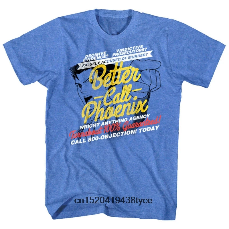 Men t shirt Ace Attorney Better Call Phoenix Mens T Shirt Wright Anything Agency Capcom Game tshirt women
Men t shirt Ace Attorney Better Call Phoenix Mens T Shirt Wright Anything Agency Capcom Game tshirt women