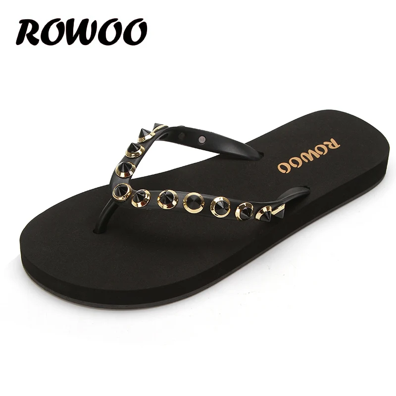 Summer Women's Flip-Flops with Rivet Low Heel Thong Sandals for Ladies Black White Sandals for Women Outdoor Shoes
Summer Women's Flip-Flops with Rivet Low Heel Thong Sandals for Ladies Black White Sandals for Women Outdoor Shoes