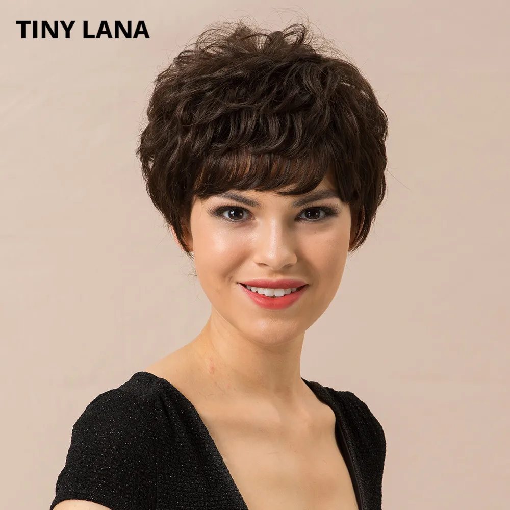 Tiny Lana Synthetic 6 Inch Short Curly Mother Wig with Bangs 50% Human Hair Dark Brown Women Blend Wig with Soft Hair
Tiny Lana Synthetic 6 Inch Short Curly Mother Wig with Bangs 50% Human Hair Dark Brown Women Blend Wig with Soft Hair