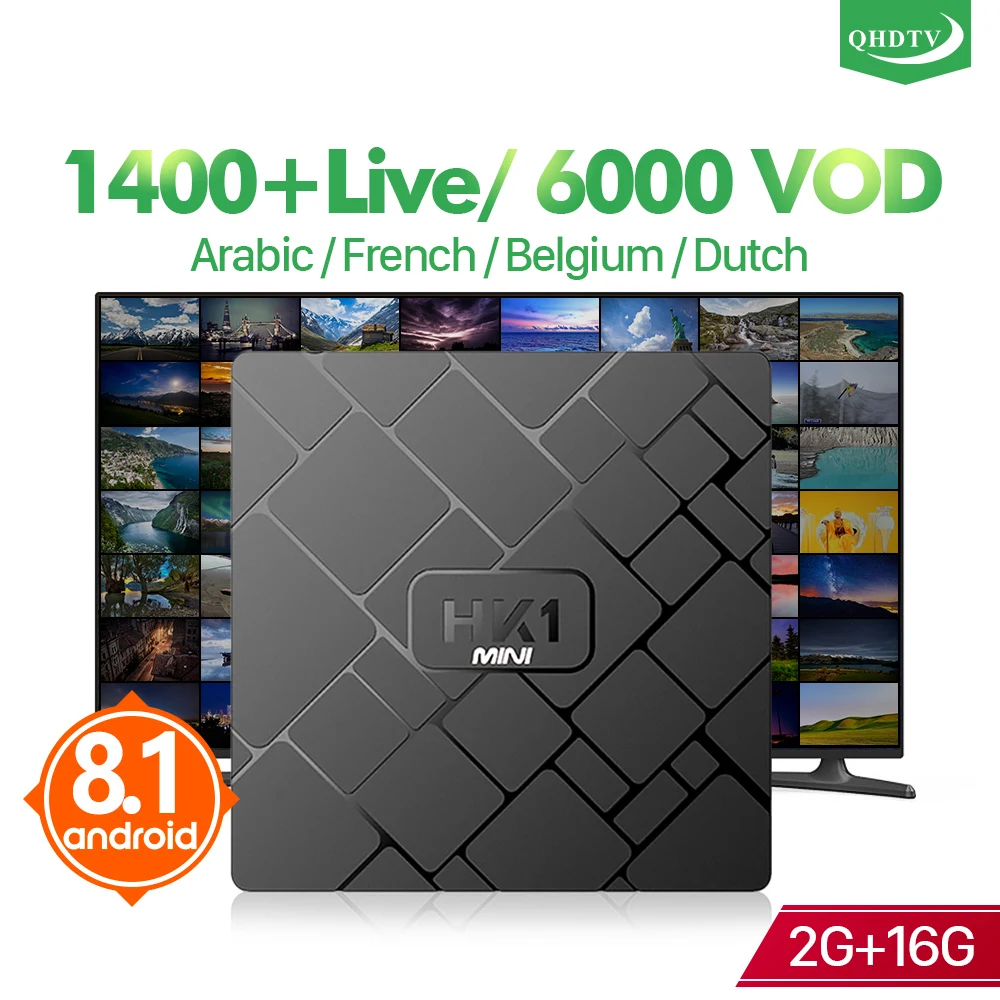 IPTV France Box Android 8.1 QHDTV IPTV Subscription 1 Year 2G 16GB 2.4G Wifi HK1mini IPTV French Belgium Netherland Arabic IP TV
IPTV France Box Android 8.1 QHDTV IPTV Subscription 1 Year 2G 16GB 2.4G Wifi HK1mini IPTV French Belgium Netherland Arabic IP TV