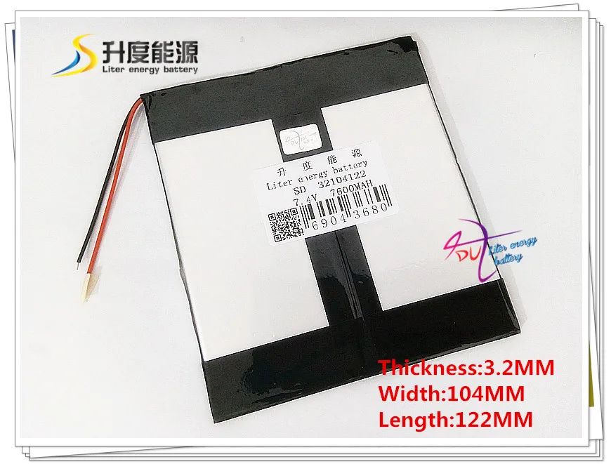 7 4 V 7600mAH 32104122 полимер литий-ионный/литий-ионный аккумулятор для планшетных ПК